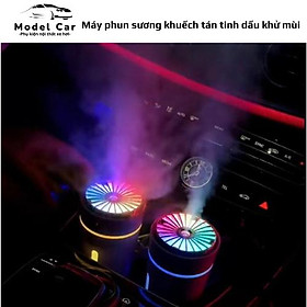 Máy khuếch tán Tinh dầu tích hợp đèn led đổi màu phun sương khử mùi trên xe ô tô, văn phòng, bàn làm việc