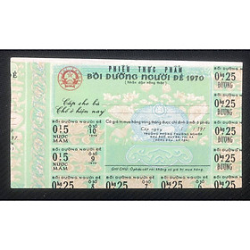 PHIẾU THỰC PHẨM BỒI DƯỠNG NGƯỜI ĐẺ 1970, dành cho nhân dân nông thôn [TEM, PHIẾU BAO CẤP SƯU TẦM]