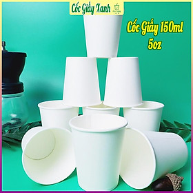 Mua 50 CỐC GIẤY XANH 150ml Size Nhỏ  Dùng 1 Lần Uống Nước  Siêu Dày Dặn  Cứng Cáp