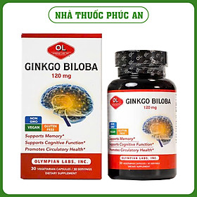 Viên uống bổ não Olympian Labs Ginkgo Biloba 120 mg Mỹ 30 viên giúp tăng tuần hoàn não