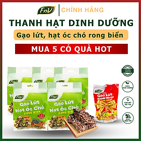 [Mua 5 có quà HOT] Thanh gạo lứt hạt óc chó rong biển FNV, mua 5 bịch 150G - Tặng 1 bịch thanh gạo lứt 45g