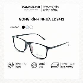 Gọng kính nhựa dáng vuông KAMI NACHI phong cách tự do LD2412