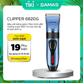 Tông Đơ Cắt Tóc Chuyên Nghiệp Không Dây DAMAS DH6820G - Hàng Chính Hãng