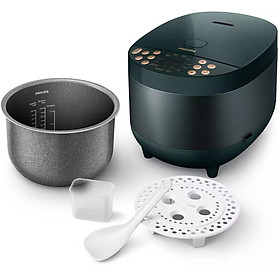 Nồi Cơm Điện Tử Philips HD4518/62, Công Nghệ Nấu 3D 18 Chức Năng, 940W-1.8Lit, Hàng Chính Hãng