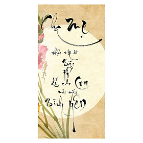 Tranh Thư Pháp Chữ Cha Mẹ 2595 (30 x 60 cm)
