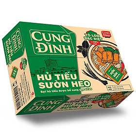 Thùng 30 Gói Hủ Tiếu Sườn Heo Cung Đình 84g x 30 gói