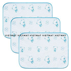 Combo 3 Tấm Lót Chống Thấm VIETMAT Màu Xanh (Size 50 x 70 cm)