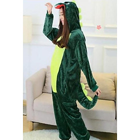 Bộ đồ liền thân hình thú Cá Sấu (Khủng long) xanh