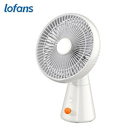 Xiaomi Lofans Cordless Desktop Fan Portable Fan 4 Speeds Adjustable/Low Noise/Type-C Interface/ 3000mAh Rechargeable/Built-in