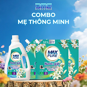 : Gồm 1 Chai Nước Giặt 3L & 3 Túi Nước Giặt 3.2L | Cao Cấp, Sạch Sâu
