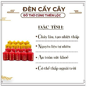 Mua Đèn Cầy Pháo Loại Nhỏ Cháy Lâu Trụ Tròn 8x19x6 cm Đồ Thờ Cúng Thiên Lộc - Hộp 5 Cặp