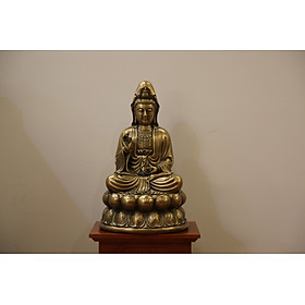 Tượng Phật Quan Âm Bồ Tát Cao 48cm Bằng Đồng 