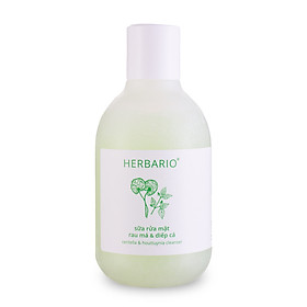 Hình ảnh Sữa rửa mặt Rau má & Diếp cá herbario 100ml thuần chay cho da dầu, mụn