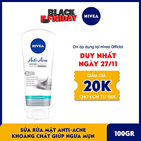 Sữa rửa mặt NIVEA Anti-Acne khoáng chất giúp ngừa mụn (100g) - 82327
