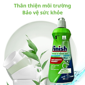 Nước làm bóng Finish Eco 0% 400ml - Dành cho máy rửa chén, bát - Nhập khẩu Đức