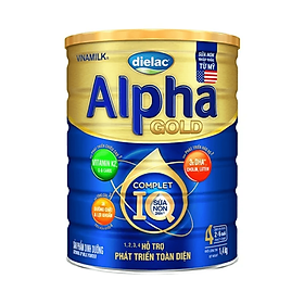 Sữa bột Vinamilk Dielac Alpha Gold 4 1400g (cho trẻ từ 2- 6 tuổi)