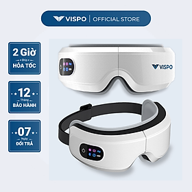 Máy Massage Mắt VISPO VP-M21W - EYES CARE MASSAGE Không Dây Kết Nối Bluetooth - Mát Xa Túi Khí Kết Hợp Nhiệt Ấm - Giảm Nhức Mỏi Mắt, Giảm Quầng Thâm, Cải Thiện Giấc Ngủ