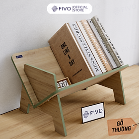 Kệ Sách Gỗ Để Bàn Làm Việc FB29 FIVO, Không Cần Phụ Kiện Lắp Đặt, Thiết Kế Hình Chữ V, Chất Liệu Gỗ Plywood Cao Cấp