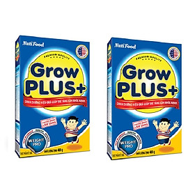 BỘ 2 HỘP SỮA BỘT GROWPLUS+ DINH DƯỠNG HIỆU QUẢ GIÚP TRẺ TĂNG CÂN KHỎE MẠNH - 400G