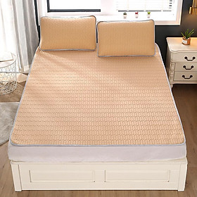 Mua Chiếu điều hòa cao su non tự nhiên  tặng kèm 2 vỏ gối  màu be