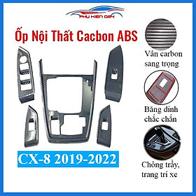 Ốp nội thất xe ô tô CX8, CX-8 2019-2020-2021-2022 nhựa ABS vân cacbon