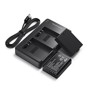 Mua Bộ 2 Pin Và Sạc Kép RAVPower Cho Canon LP-E10 1100D 1200D 1300D REBEL T3 T5 T6 T7 KISS X50 X70 - Hàng Nhập Khẩu