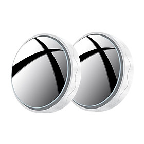 2x Car  Spot Mirror Round Clear Glass with Frame for SUV Trucks