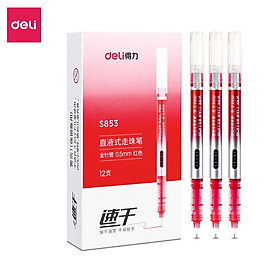 Bút Mực Gel Xanh Đen Bi Nước Nhiều Màu 0.5mm Deli Viết Thư Pháp Ống Mực