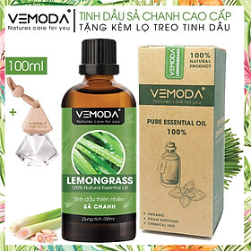 Tinh dầu Sả chanh cao cấp 100ML. Lemongrass Essential Oil. Tinh dầu xông phòng Vemoda giúp thanh lọc không khí, khử mùi, kháng khuẩn, đuổi muỗi, giải cảm, làm đẹp