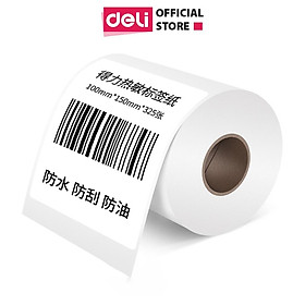 Mua Giấy In Nhiệt Tự Dính hàng chính hãng Deli 3 Lớp Cuộn 325 Tờ 10x15 - Dùng Cho Đơn Hàng TMĐT  Mã Vạch  Hóa Đơn - Không Phai Mực - 12308