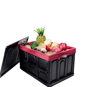 Thùng đựng đồ cốp sau ô tô 56 lít, tặng kèm túi lót chứa nước bên trong - 56 lít