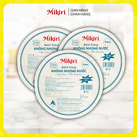 Bộ 6 Bánh Tráng Mỏng Mikiri Không Nhúng Nước 26 lá và 30 lá đường kính 16cm - 22cm - 6 Túi Bánh 30 Lá