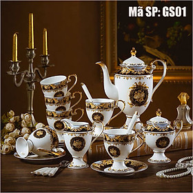 Tách trà sứ xương cao cấp Giang Tây - Tách trà phong cách châu Âu sang trọng GS01