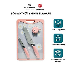 Bộ Dao Thớt Hoa 4 Món Delaware tiện lợi an toàn kháng khuẩn 007108