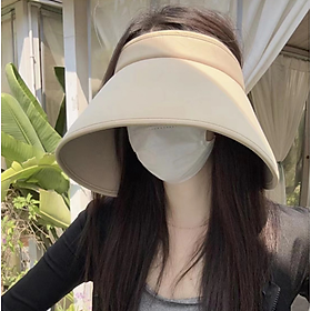 Mũ rộng vành chống nắng chống tia cực tím mái vòm thời trang, nón nữ rộng vành nửa đầu