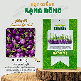 Mua Hạt giống Cà Pháo Tím Rado 73 (0 5g~100 hạt) nảy mầm tốt  kháng bệnh  trồng quanh năm  - Hạt giống Rạng Đông