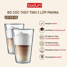 Bộ 2 cốc thủy tinh 2 lớp Bodum Canteen dung tích 400ml 10110-10