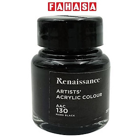 Màu Nước Masterart Renaissance 20ML Đen Mars Black (BT)#130