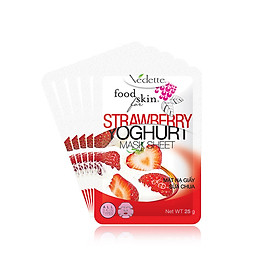 Lô 5 Mặt Nạ Giấy Sữa Chua Vedette Dâu 25g