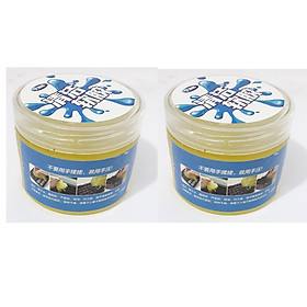 Bộ 2 lọ keo mềm vệ sinh xe ô tô xe hơi, bàn phím máy tính cao cấp 160g (gel dính bụi)