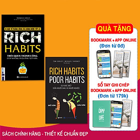 Combo 2 cuốn sách: Rich Habits - Thói Quen Thành Công Của Những Triệu Phú Tự Thân +  Rich Habits - Poor Habits Sự khác biệt giữa người giàu và người nghèo ( tặng kèm Bookmark Happy Life )