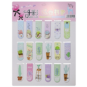 Bookmark Nam Châm Đánh Dấu Sách - Chậu Xương Rồng (1 Cái - Mẫu Ngẫu Nhiên)