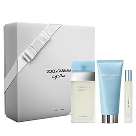 Dolce & Gabbana for Women Light Blue Eau de Toilette 100ml Spray 3 Piece Set with Rollerball
