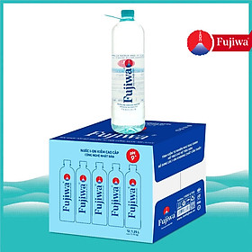 Thùng 12 Chai Nước Uống Ion Kiềm Cao Cấp Đóng Chai Fujiwa 1250ml - Nước uống Detox với Công Nghệ Điện Phân Ion Kiềm