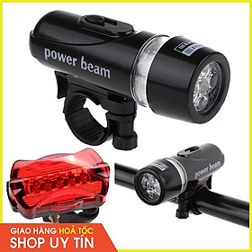 Bộ Đèn Pin Gắn Xe Đạp Và Đèn Chiếu Hậu 5 LED Felling 