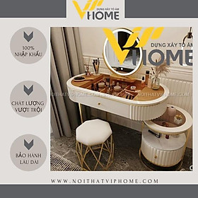 Mua Bàn trang điểm  bàn phấn kèm gương tích hợp đèn LED kèm nút cảm ứng thông minh và ngăn kéo để đồ tện lợi BTD-00131