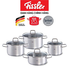 Bộ nồi inox cao cấp Fissler Viseo 4 món - Sản xuất tại Đức - Bảo hành chính hãng 12 tháng