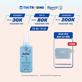Dung dịch chống muỗi dạng phun sương Remos Mentholatum hương Sả Chanh 70ml