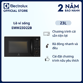 Mua Lò vi sóng để bàn Electrolux 23L UltimateTaste 500 - EMM23D22B - 8 chương trình cài sẵn giúp nấu đa dạng món ăn - Bảo hành 2 năm toàn quốc  Hàng chính hãng 