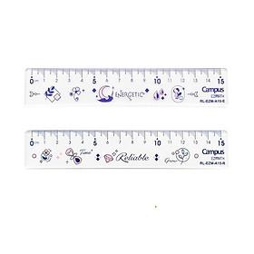 Thước kẻ Campus 15cm nhựa trong Acrylic siêu bền, tránh xước RL-EZM-A15